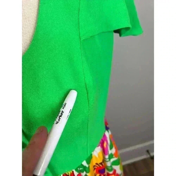 Vtg 70's Georgie Keyloun Maxi Dress Floral Bright Button Front Hippie Women's M - Picture 4 of 15